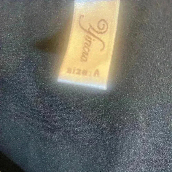 YINCRA black sheer swimsuit coverup with back fringe around it NWOT Size A (S/M) - Picture 4 of 6